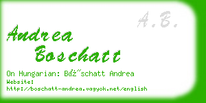 andrea boschatt business card